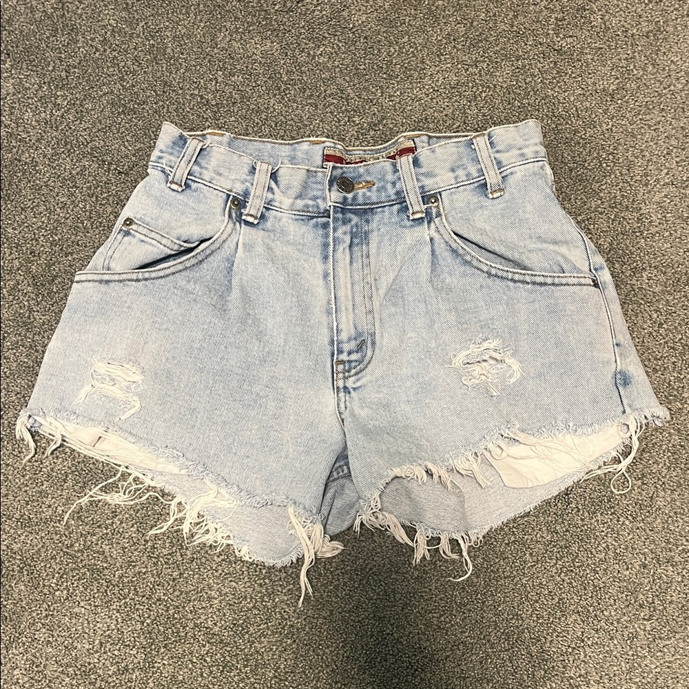 Merona Distressed Light Blue Jean Shorts